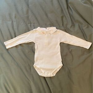 Bonpoint Embroidered Cotton Onesie Fox
